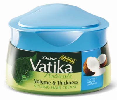 Крем для надання обʼєму волоссю 140 мл Dabur Vatika Naturals Volume and Thickness Styling Hair Cream