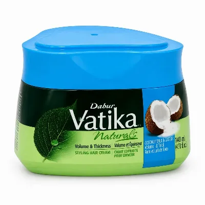 Крем для надання обʼєму волоссю 140 мл Dabur Vatika Naturals Volume and Thickness Styling Hair Cream