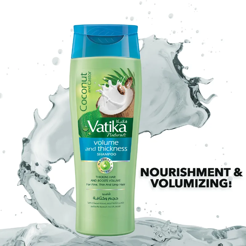 Шампунь для надання об'єму волоссю 200 мл Dabur Vatika Volume and Thickness Shampoo