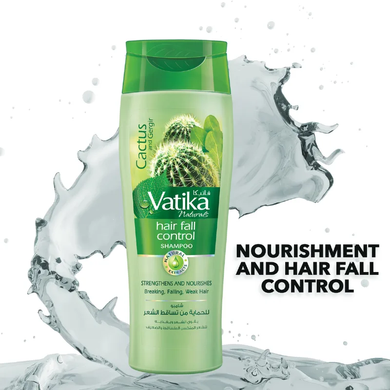 Шампунь проти випадіння волосся з диким кактусом 200 мл Dabur Vatika Hair Fall Control Shampoo