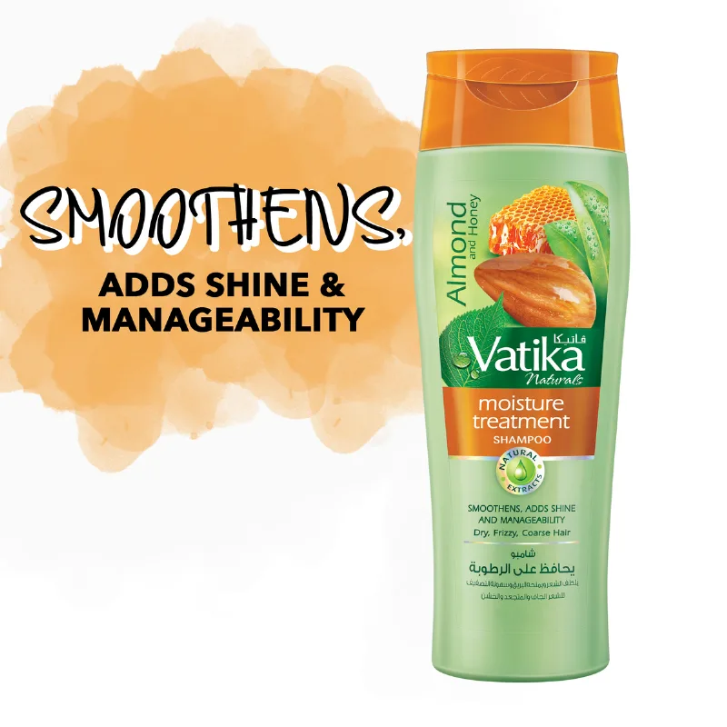 Шампунь зволожуючий із солодким мигдалем 200 мл Dabur Vatika Moisture Treatment Shampoo