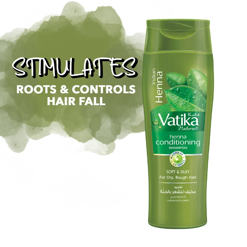 Шампунь з хною для сухого та пошкодженого волосся 200 мл Dabur Vatika Henna Shampoo Soft and Silky