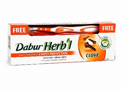 Зубна паста Гвоздика 150 г + щітка Dabur Herb'l Clove Toothpaste