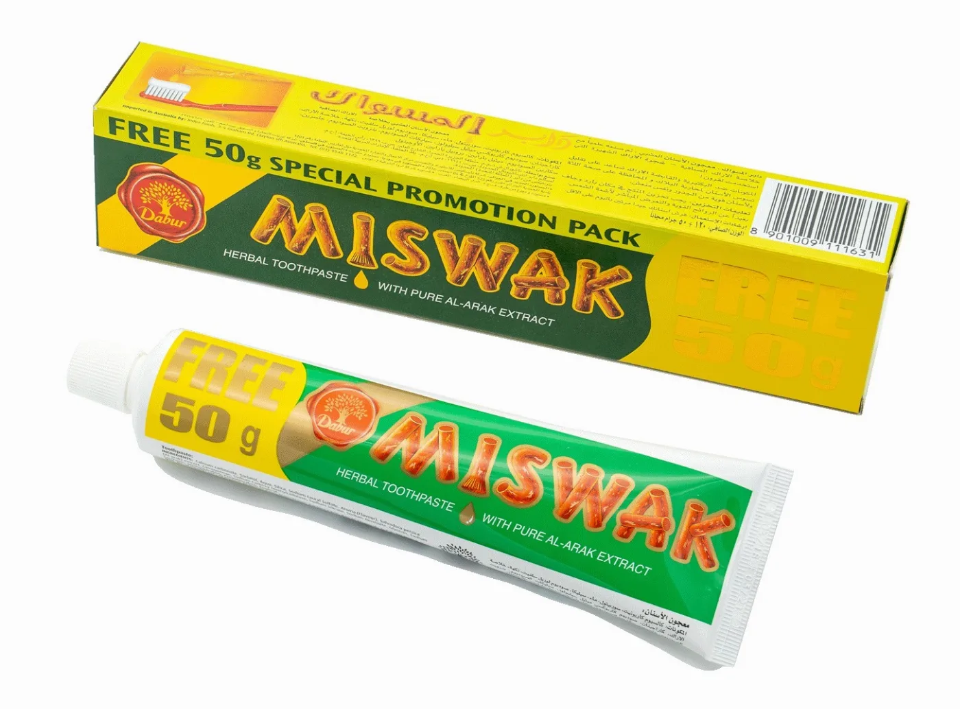 Зубна паста Місвак 170 г Dabur Miswak Toothpaste Special Promotion Pack
