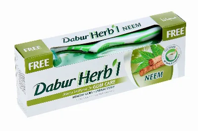 Зубная паста Ним 150 г + щетка Dabur Herb'l Neem Toothpaste