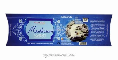 Ароматичні палички Alakananda 28 г Patanjali Madhuram Agarbatti Alakananda