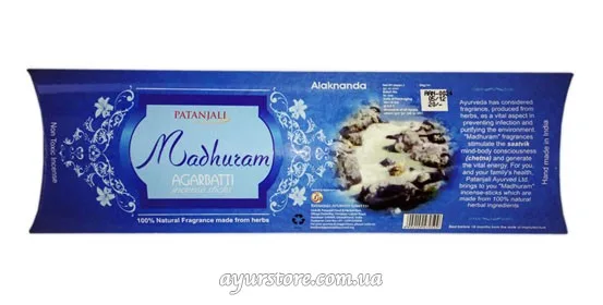 Ароматичні палички Alakananda 28 г Patanjali Madhuram Agarbatti Alakananda