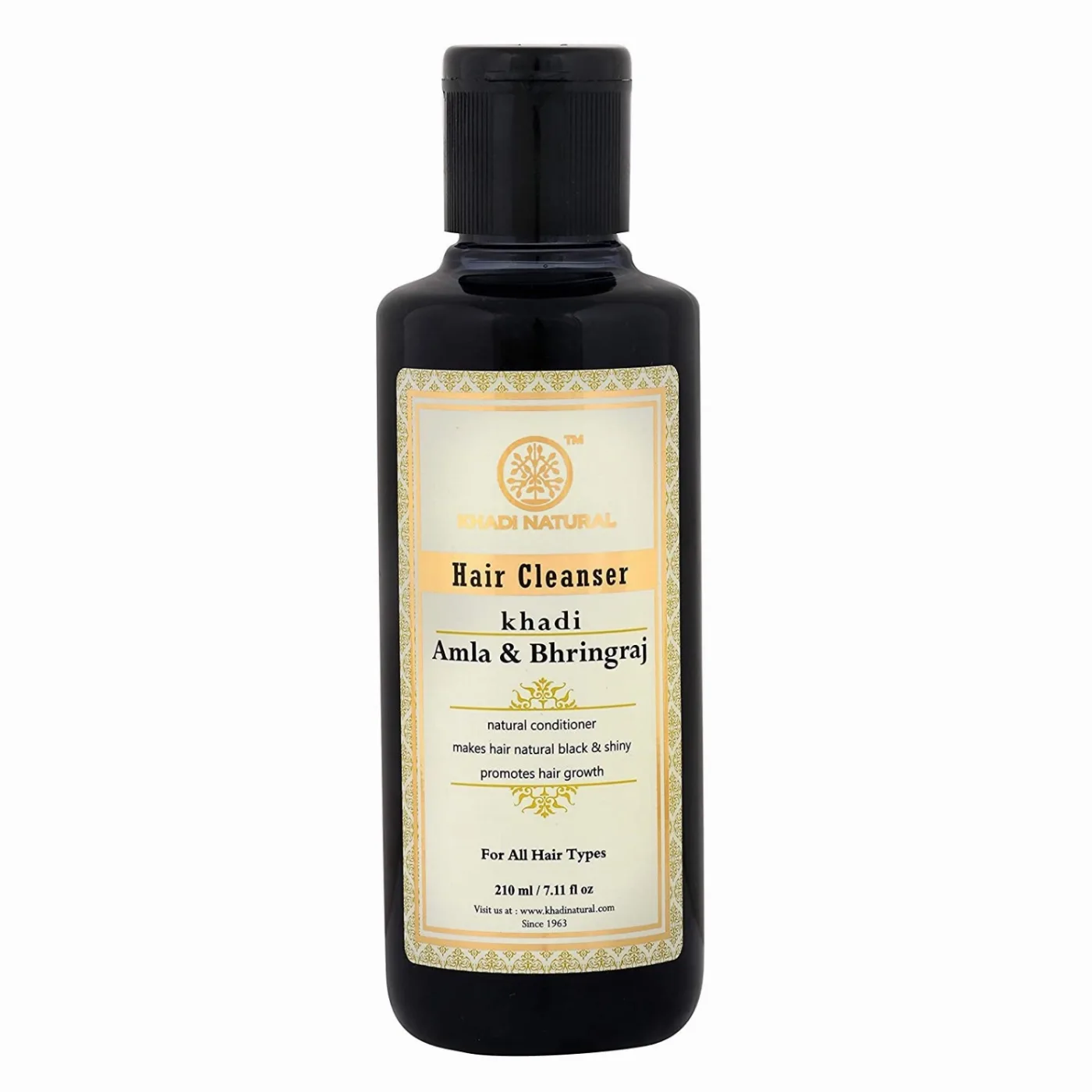 Шампунь Амла та Брінградж 210 мл Khadi Natural Amla & Bhringraj Hair Cleanser