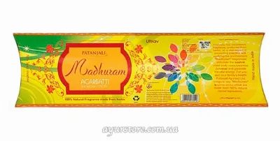 Ароматичні палички Utsav 24 г Patanjali Madhuram Agarbatti Utsav