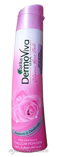 Тальк для тіла Роза 125 г Dabur DermoViva Classic Rose Talc
