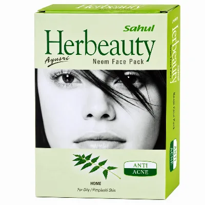 Маска для обличчя Нім для жирної шкіри 100 г Ayusri Herbeauty Neem Face Pack Anti Acne