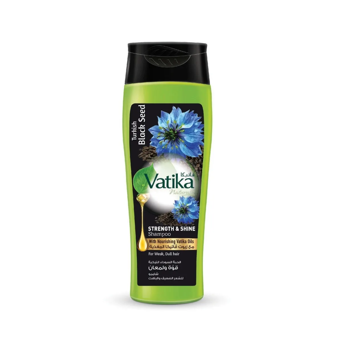 Шампунь з чорним кмином для сильного та блискучого волосся 200 мл Dabur Vatika Black Seed Shampoo