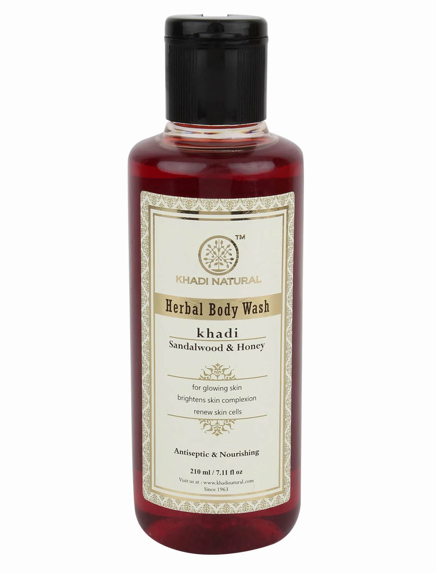 Гель для душа Сандал і Мед 210 мл Khadi Natural Herbal Body Wash Sandalwood and Honey