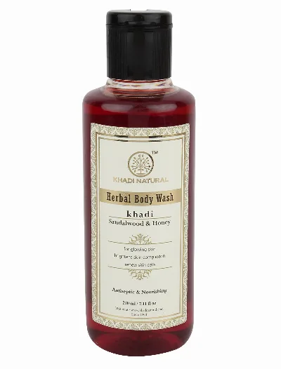 Гель для душа Сандал і Мед 210 мл Khadi Natural Herbal Body Wash Sandalwood and Honey