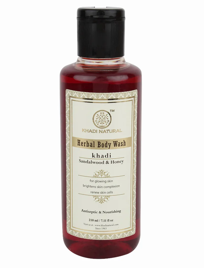 Гель для душа Сандал і Мед 210 мл Khadi Natural Herbal Body Wash Sandalwood and Honey
