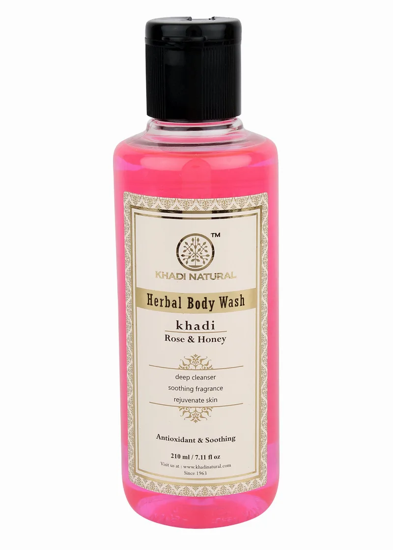 Гель для душа Роза і Мед 210 мл Khadi Natural Herbal Body Wash Rose and Honey