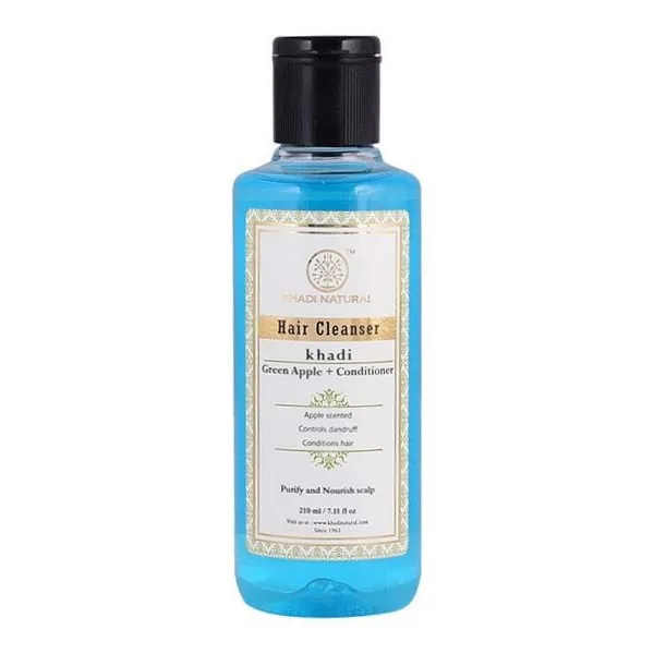 Шампунь-кондиціонер Зелене Яблуко 210 мл Khadi Natural Green Apple Hair Conditioner Cleanser