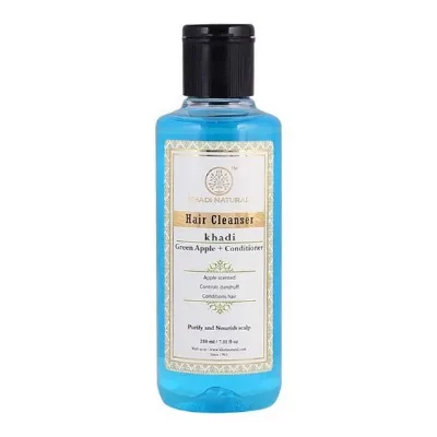 Шампунь-кондиціонер Зелене Яблуко 210 мл Khadi Natural Green Apple Hair Conditioner Cleanser