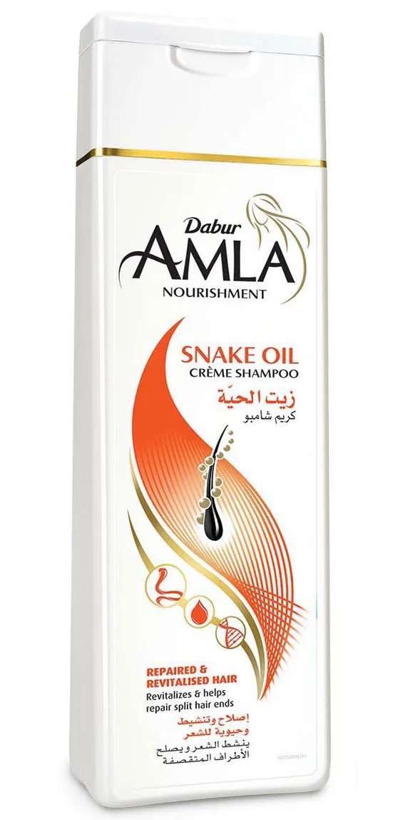 Крем-шампунь Амла зі зміїним маслом для січеного волосся 200 мл Dabur Amla Nourishment Snake Oil Cream Shampoo