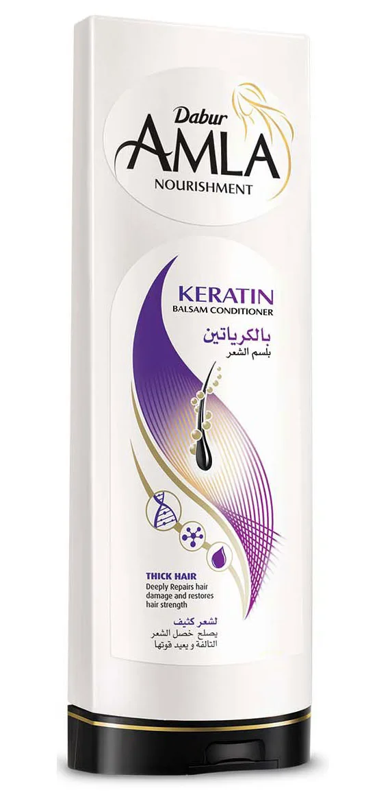 Бальзам-кондиціонер Амла з кератином для густоти волосся 200 мл Dabur Amla Nourishment Keratin Creme Conditioner
