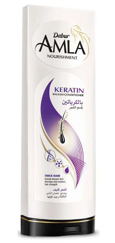 Бальзам-кондиціонер Амла з кератином для густоти волосся 200 мл Dabur Amla Nourishment Keratin Creme Conditioner