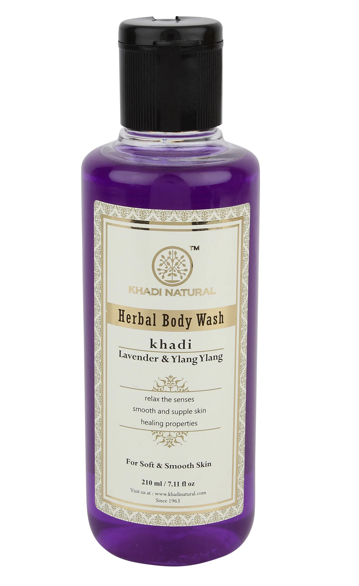 Гель для душа Лаванда та Іланг-іланг 210 мл Khadi Natural Herbal Body Wash Lavender and Ylang Ylang