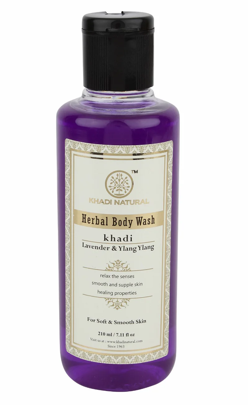 Гель для душа Лаванда та Іланг-іланг 210 мл Khadi Natural Herbal Body Wash Lavender and Ylang Ylang