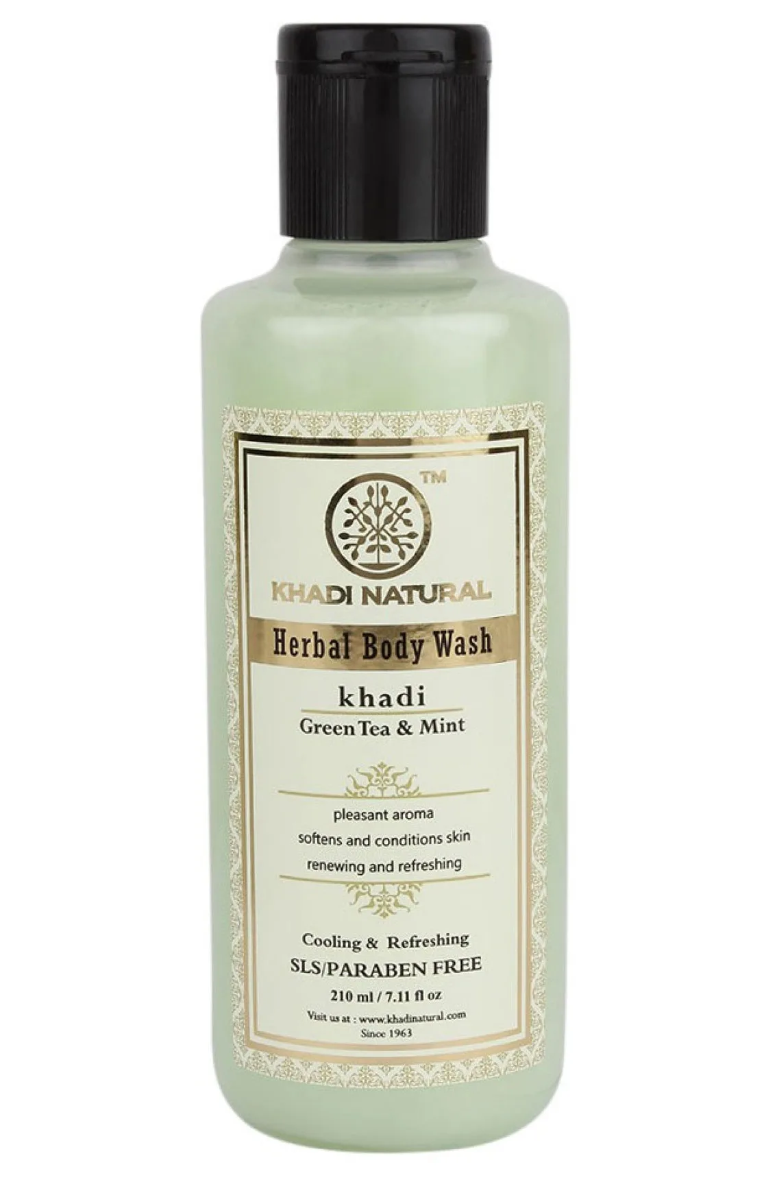 Гель для душа Зелений чай і М’ята 210 мл Khadi Natural Herbal Body Wash Green Tea and Mint