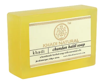 Мило Куркума і Сандал 125 г Khadi Natural Herbal Haldi and Chandan Soap