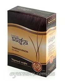 Фарба для волосся на основі хни Ааша Хербалс (чорна кава) 60 г Aasha Herbals Black Coffee Herbal Hair Dye