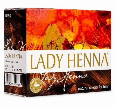 Фарба для волосся на основі хни Леді Хенна (каштановий) 60 г Lady Henna Natural Colours for Hairs Dark Brown