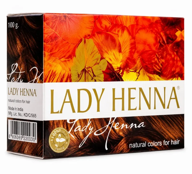 Фарба для волосся на основі хни Леді Хенна (каштановий) 60 г Lady Henna Natural Colours for Hairs Dark Brown