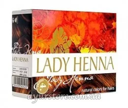 Фарба для волосся на основі хни Леді Хенна (каштановий) 60 г Lady Henna Natural Colours for Hairs Dark Brown