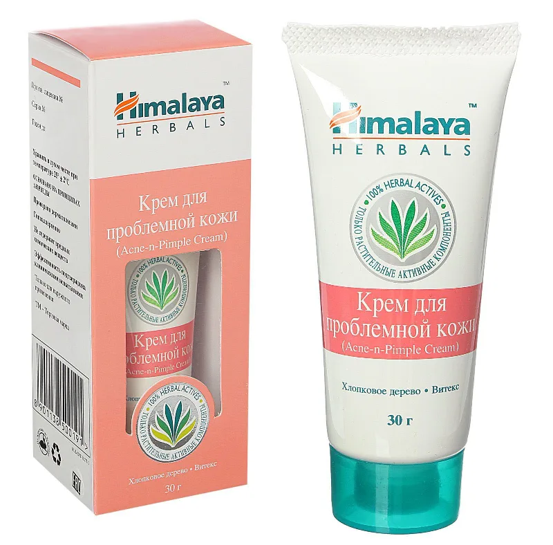 Крем для проблемної шкіри від вугрів і прищів 30 гр Himalaya Herbals Acne-n-Pimple Cream