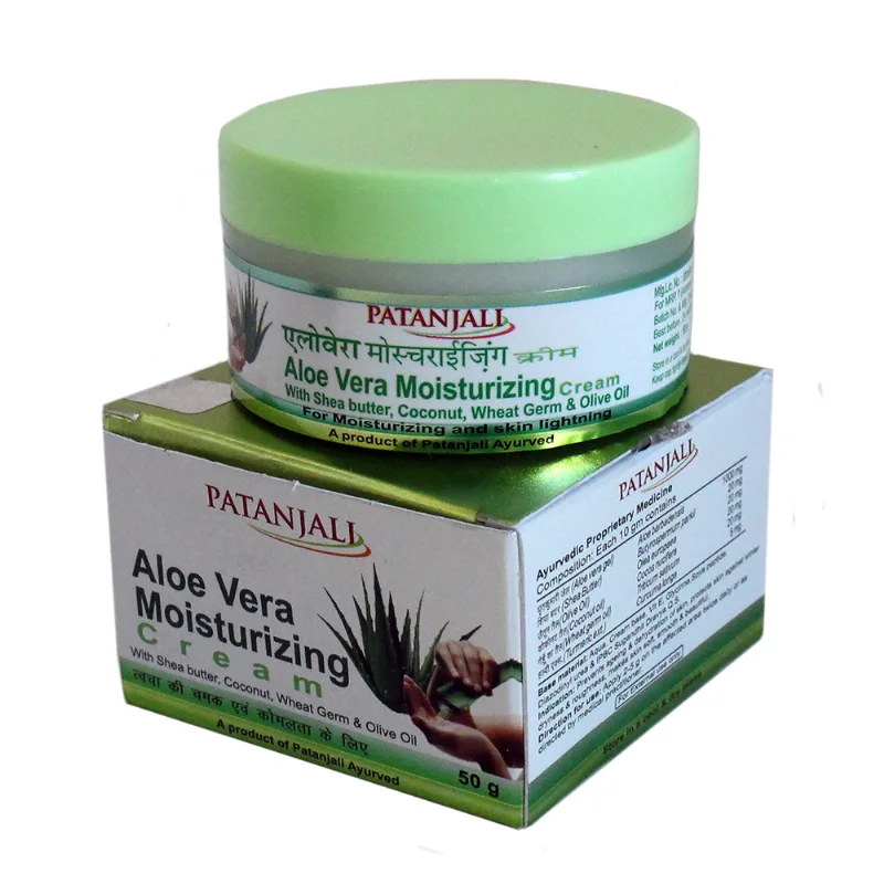 Крем зволожуючий з Алое Вера 50 г Patanjali Aloe Vera Moisturizing Cream