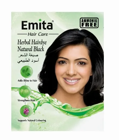 Фарба для волосся на основі хни (чорний) 60 г Emita Herbal Henna Hair Colour Natural Black