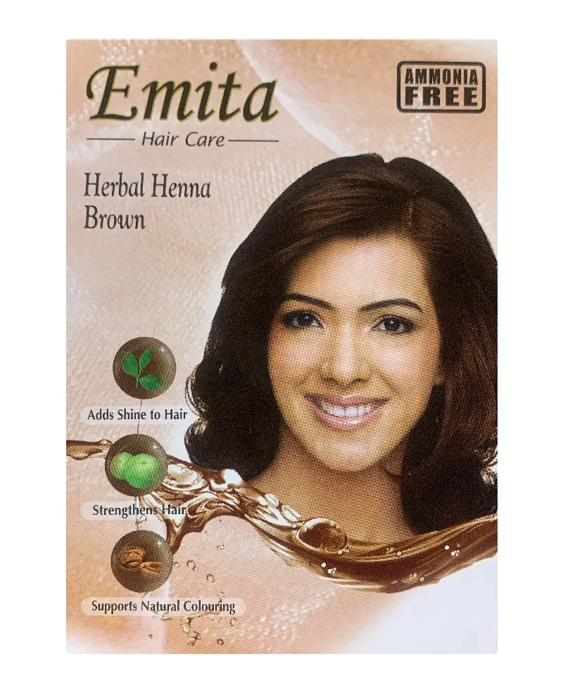 Фарба для волосся на основі хни (коричневий) 60 г Emita Herbal Henna Hair Colour Brown