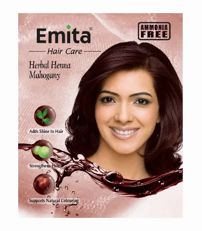 Фарба для волосся на основі хни (махагон) 60 г Emita Herbal Henna Hair Colour Mahogany