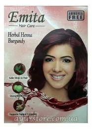 Фарба для волосся на основі хни (бургунд) 60 г Emita Herbal Henna Hair Colour Burgundy