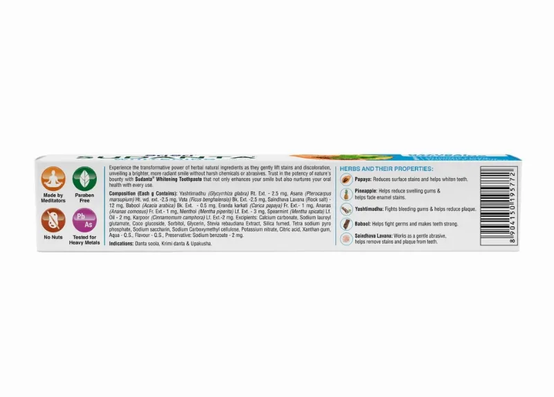 Зубна паста відбілююча Суданта 150 г Sri Sri Ayurveda Sudanta Whitening Toothpaste