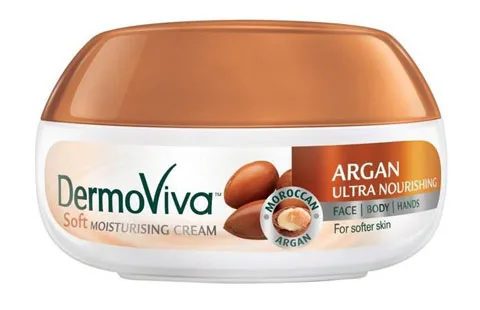 Крем живильний для обличчя та тіла з арганою 70 мл Dabur DermoViva Argan Ultra Nourishing Soft Moisturizing Cream