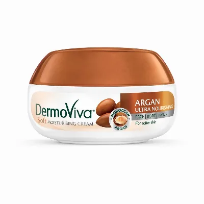 Крем живильний для обличчя та тіла з арганою 70 мл Dabur DermoViva Argan Ultra Nourishing Soft Moisturizing Cream