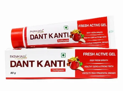 Зубна паста Дант Канті Фреш Актив Гель 80 г Patanjali Dant Kanti Fresh Active Gel