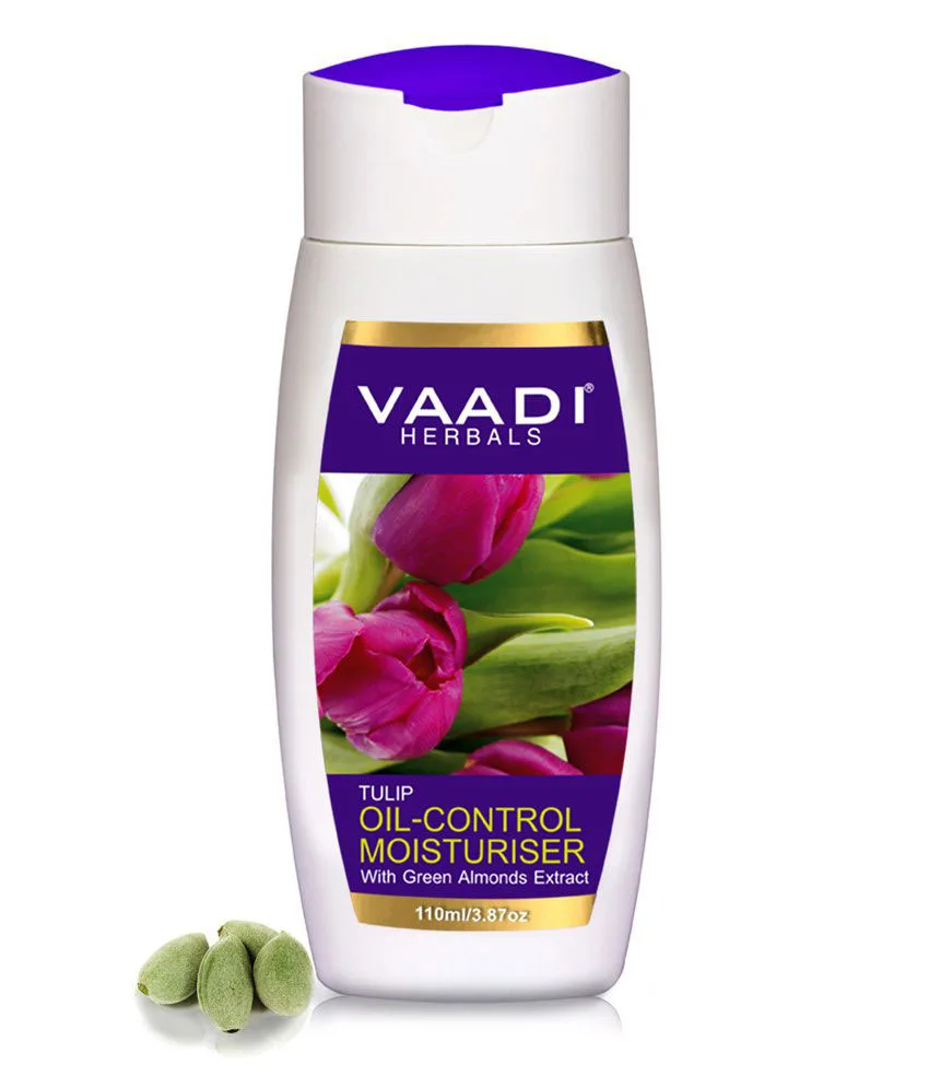 Лосьйон зволожуючий Тюльпан з екстрактом зеленого мигдалю 110 мл Vaadi Herbals Tulip Oil-Control Moisturizer with Green Almond Extracts