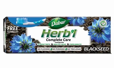Зубная паста с черным тмином 150 г + щетка Dabur Herb'l Black Seed Toothpaste