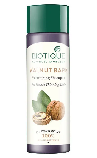 Шампунь для тонкого та ослабленого волосся Волоський горіх 120 мл Biotique Walnut Bark Volumizing Shampoo