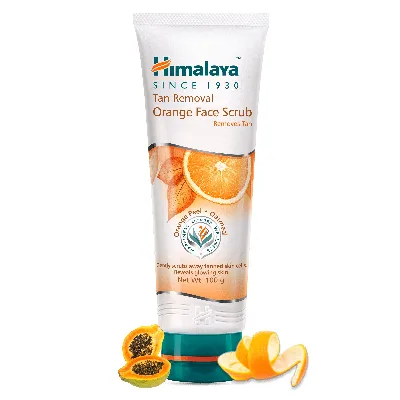 Скраб для обличчя освітлюючий Апельсин 100 г Himalaya Tan Removal Orange Face Scrub