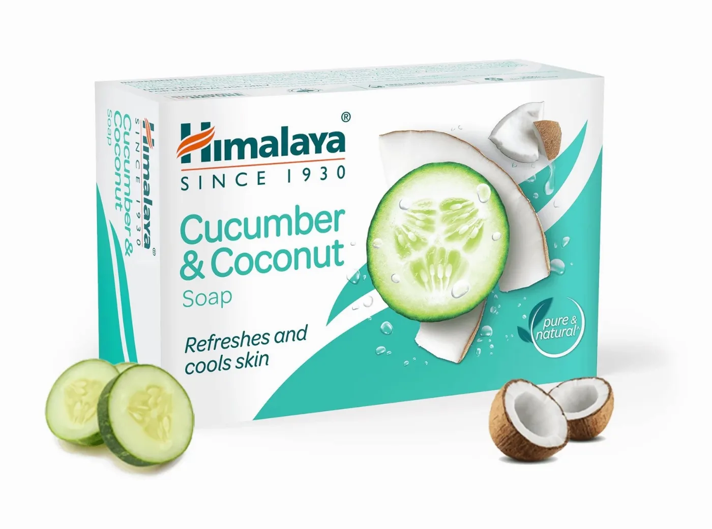 Мило освіжаюче з огірком і кокосовим маслом 75 г Himalaya Herbals Cucumber & Coconut soap