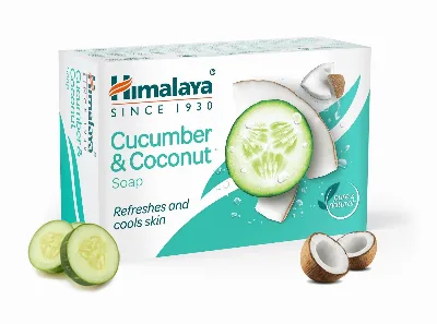 Мило освіжаюче з огірком і кокосовим маслом 75 г Himalaya Herbals Cucumber & Coconut soap