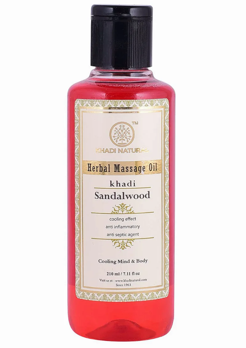 Масло масажне Сандал 210 мл Khadi Natural Sandalwood Herbal Massage Oil
